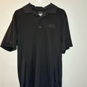 NWOT Greg Norman Collection Black Polo Shirt with Relaxed Fit